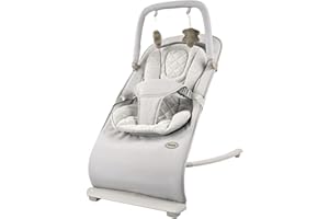 KIDSVIEW Baby Bouncer, Baby Bouncer Seat,Baby Bouncer Seat for Infants,Portable Newborn Bouncer Seat, Baby Bouncer with 3-Point Harness Easy to Fold for Babies 0-6 Months (Grey)