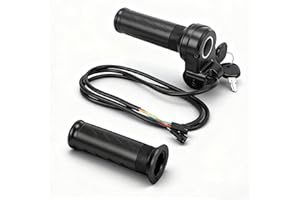 SWRXEARN Full Twist Throttle Ridstar Q20, 3-Pin Universal Ebike Throttle Waterproof with 2 Keys, Ridstar Q20 Full Twist Throttle for Upgrading Electric Scooter Trike Accessories Universal Voltage