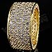 Niv's Bling - 18K Yellow Gold-Plated Cubic Zirconia 11mm Eternity Ring Size 10