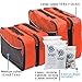 4 Travel Packing Cubes For Luggage Organizer / Suitcase + 6 Toiletry and Laundry Organizers (2_Large+2_Medium, Orange)