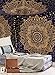 Blue & Gold Ombre Mandala Tapestry Wall Hanging for Room Decor - Queen (85 X 94 Inches) | Aesthetic Wall Blanket, Ehtnic Bedspread Bohemian Cloth Wall Art | Indian Hippie Wall Blanket for Bedroom