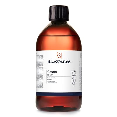 Naissance Castor Oil 450ml Cold Pressed for Skin Hair Growth Eyelashes Eyebrows