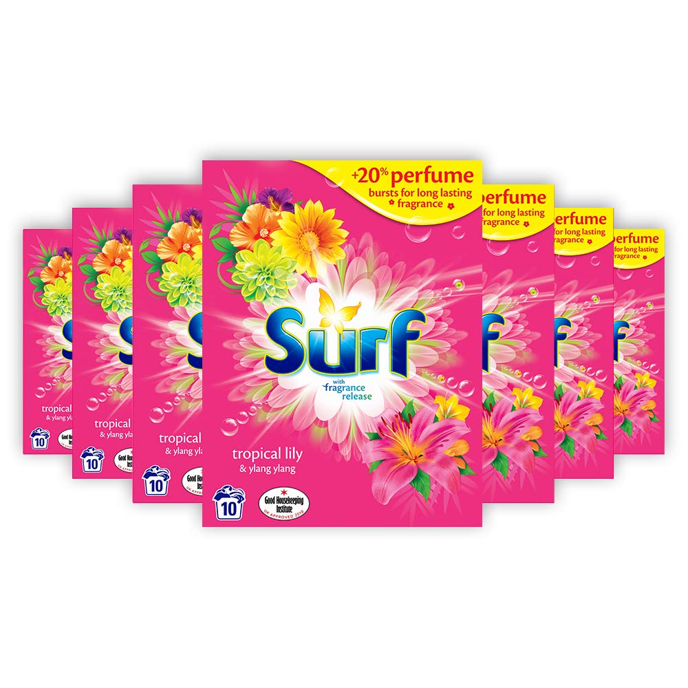 Surf Tropical Laundry Detergent Powder 650g (Pack of 7)