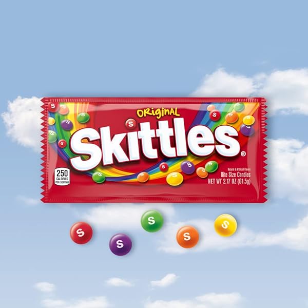 SKITTLES ORIGINAL CANDY SINGLE PACK, 2.17 OUNCE (SKIT36)