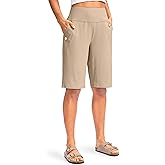 G Gradual Women's 12" Bermuda Long Shorts with Pockets High Waisted Stretch Knee Length Shorts for Women Summer Walking