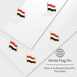 Yemen Flag Lapel Pin - Enamel Metal National Badge
