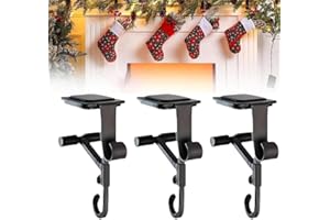 ORTSMA Paeose Garland Holder, 2-in-1 Fireplace Stocking and Garland Hanger for Mantle, Heavy Duty Christmas Stocking Holder Stand for Indoor Outdoor Decoration, No Drill, Holds Up to 20 lbs(3PCS)