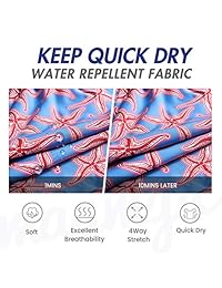 Shorts de baño elásticos de 4 vías para hombre MaaMgic Shorts de verano con bolsillo de malla