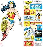 DC Comics Wonder Woman Quotable Notable - Die Cut Silhouette Greeting Card and Sticker Sheet