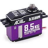 AGFRC 8.5KG HV Brushless RC Servo Motor for 1/12 1/10 RC Car(A35BHM) | 0.065Sec High Speed, Brushless motor, Programmable, 8.4V HV, CNC Aluminum Case, Titanium Gears, 35.5x15x29.2mm, 41g