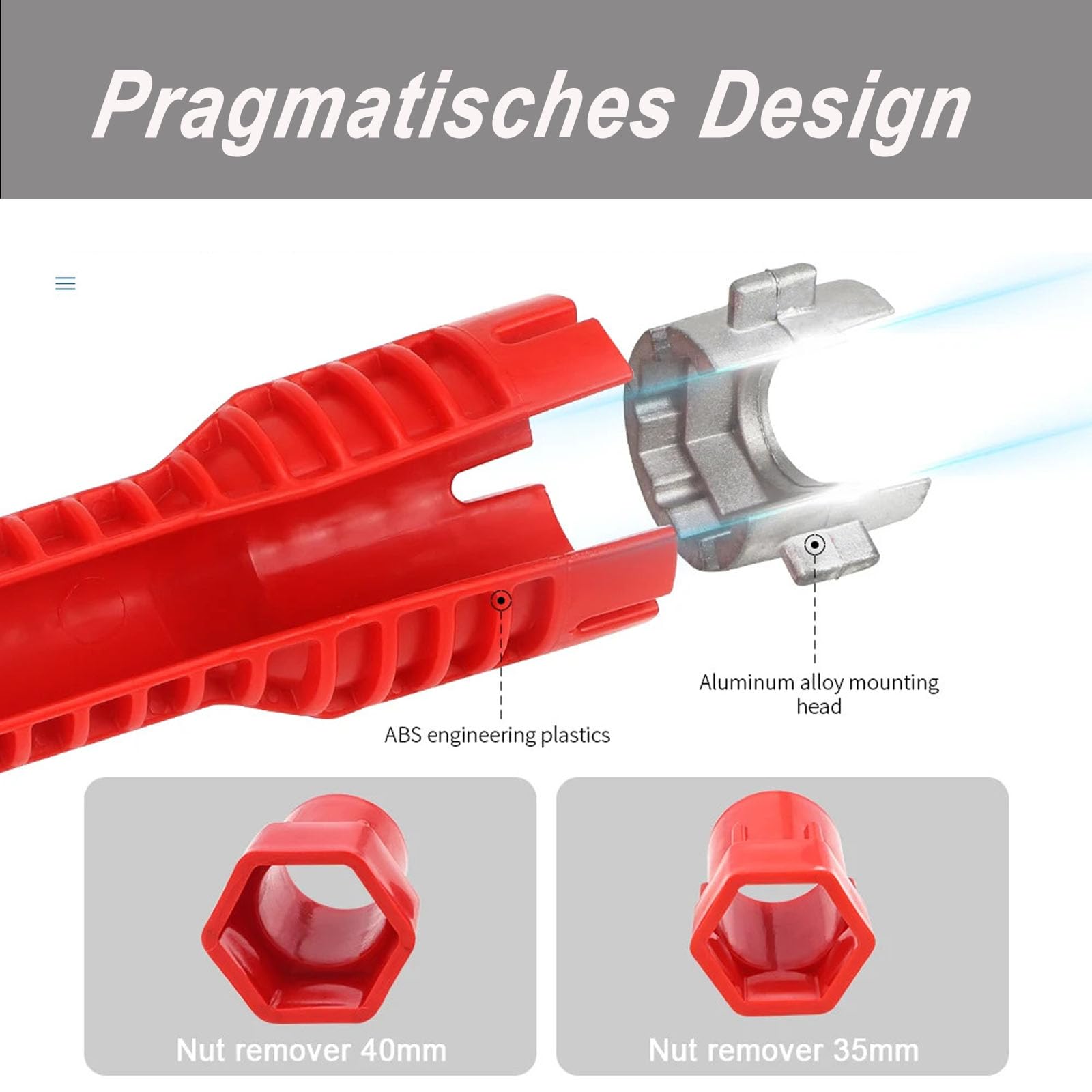 Armaturenschlüssel, Wasserhahn Montagewerkzeug, Spülbeckenschlüssel Für Wasserhahn, Wasserhahn Schlüssel, Klempner Werkzeug Für Toilettenschüssel Waschbecken Bad Sanitär Werkzeug Standhahnschlüssel 2