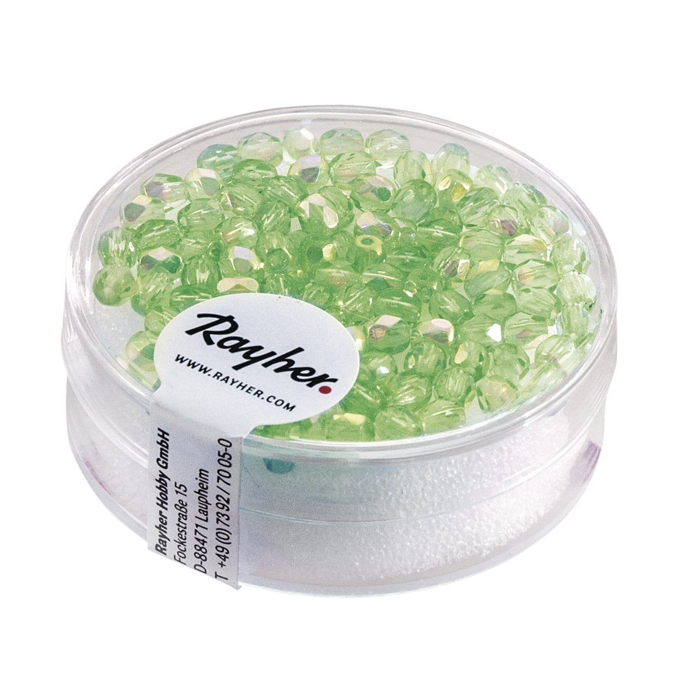 Rayher 14202835 Glass Cut Bead, 3 mm Diameter