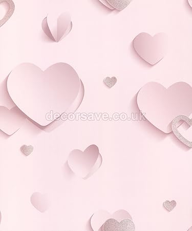 Muriva J92603 Tapete Glitzer Herzen Kinder Madchen Schatten 3d Effekt Amazon De Baumarkt