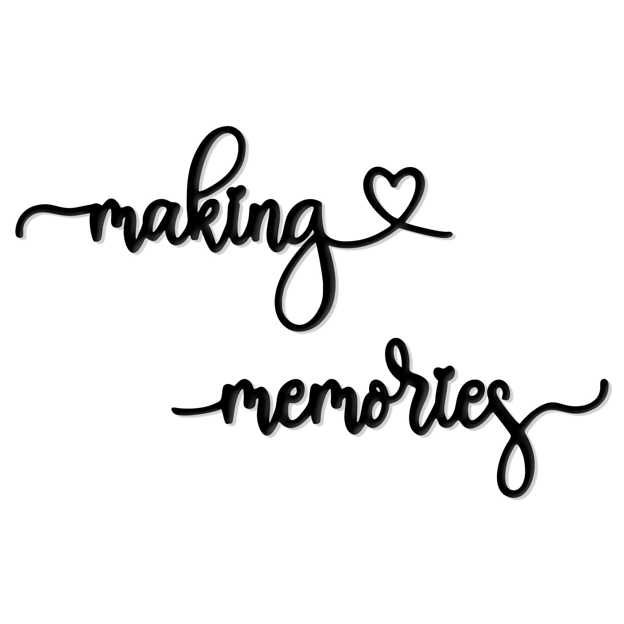 Photo 1 of ***Missing the word making*** Rajukit Family Wall Decor - Making Memories Sign, Rustic Metal Cutout Art for Home, Gift for Any Occasion