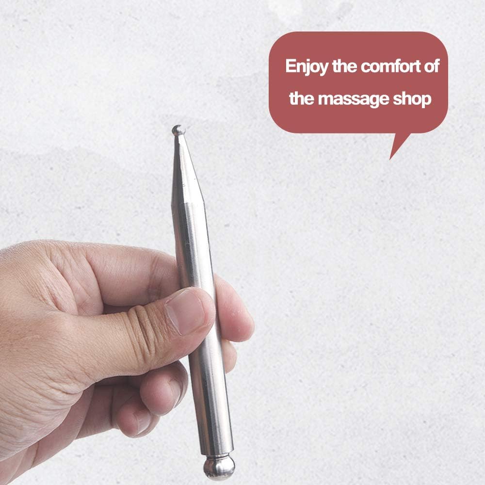 Stainless Steel Manual Acupuncture Pen-Deep Tissue Massage Tool- Reflexology Trigger Point Massage Tools for Relief Pain Full Body Relaxing Self-Massage Acupressure Bar: Health & Personal Care