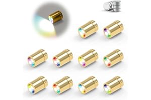 SUZEYAR 10 Pack Small Spotlight Battery Operated LED Lights, Warm White LED Wireless Miniature Spot Light for Artwork Painting,Jewelry Showcase Display,Closet,DIY Hand Craft (Multicolor Changing)