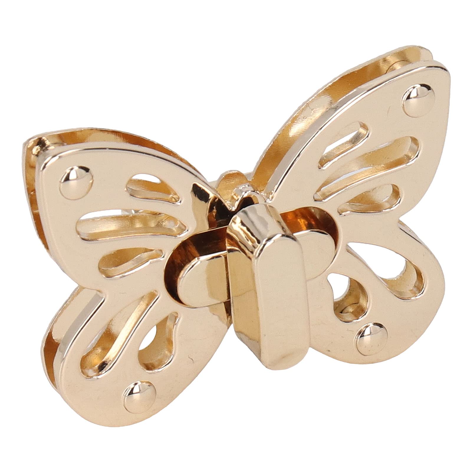 Cyrank Purse Locks for Handbags, 3 Pieces Butterflies Shaped Clasp Turn Lock Metal Twist Turn Lock Closure Decorative Purse Clasp for DIY Shoulder Bag