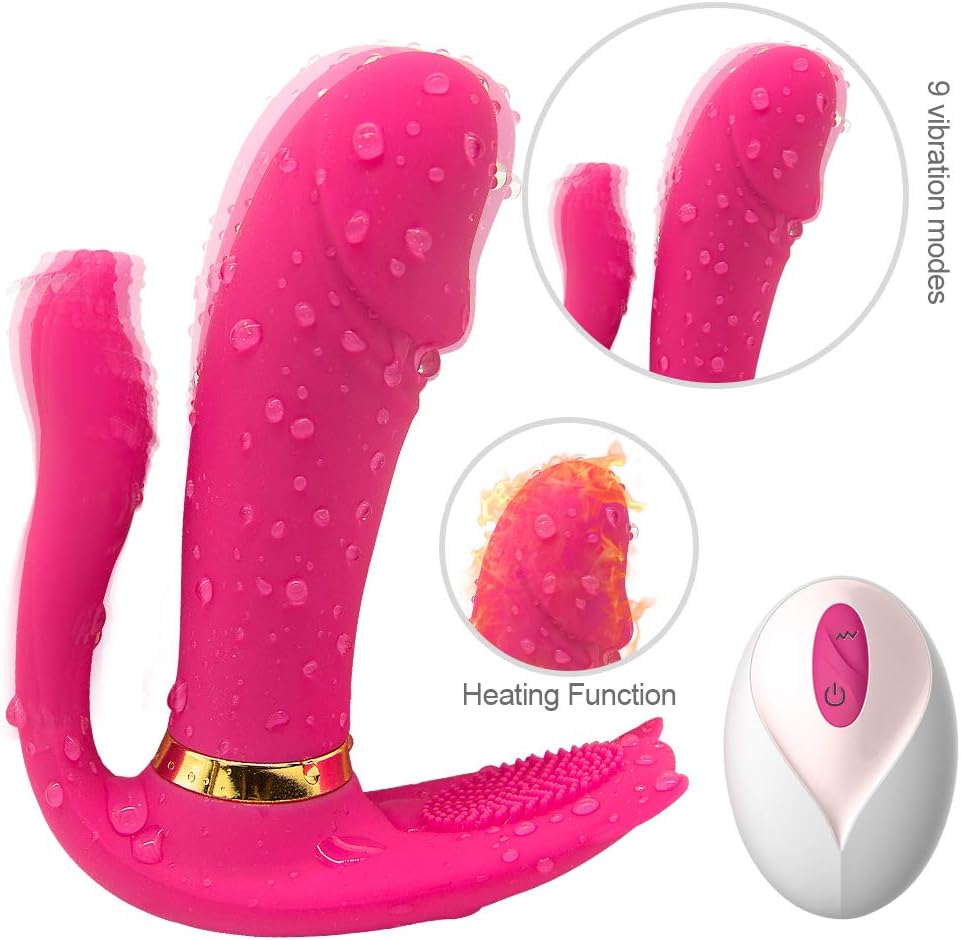 Wearable Vibratiing &Stimulating Powerful Vibration Silicone Six Things for Adult Women&Men Vibrate Things for Women Six Toys for Women Bullet 9 Speed Heating Function