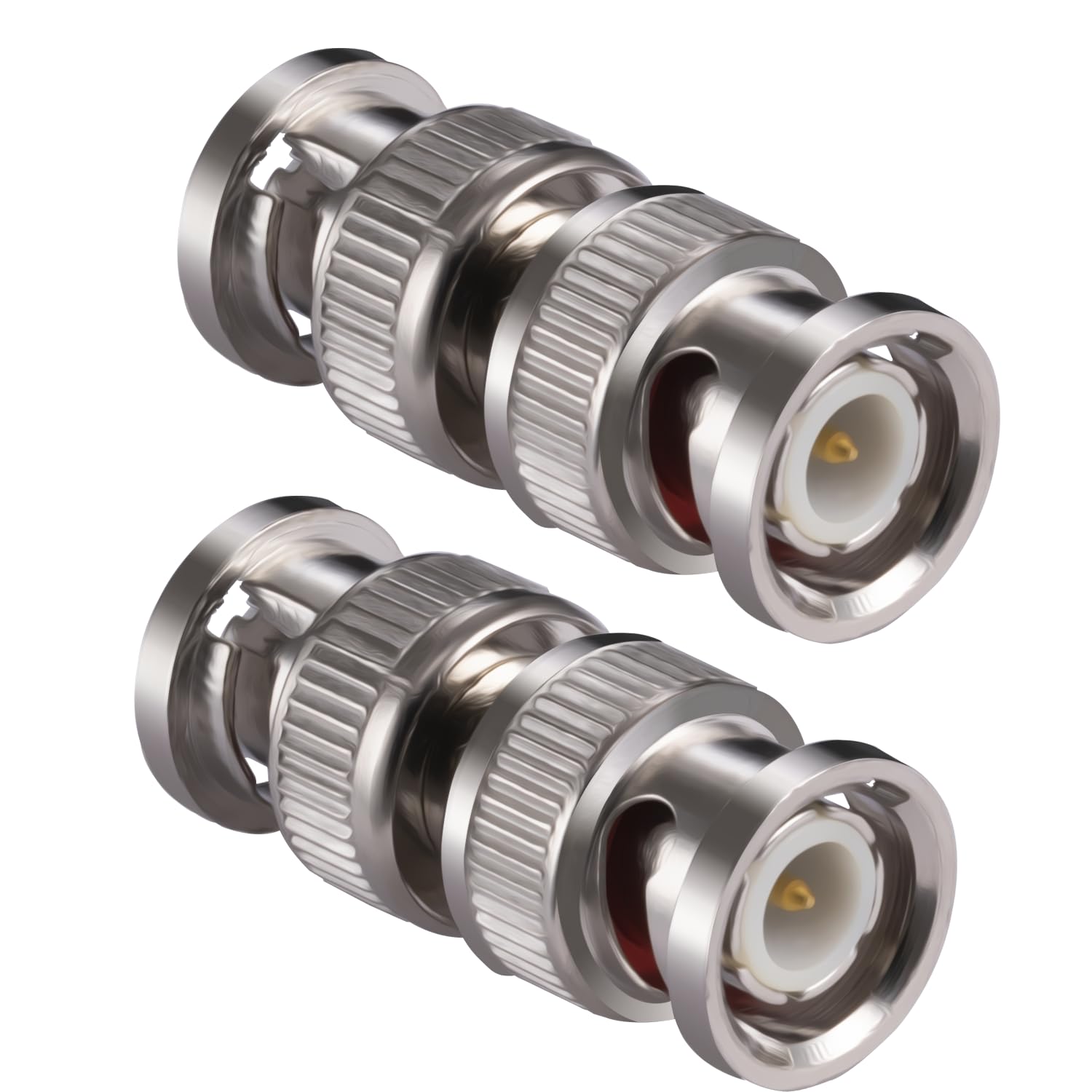 Vecys 2PCS BNC Adapters BNC Male to Male for CB Aerial 4G Antenna Ham Radio HD Video HDTV