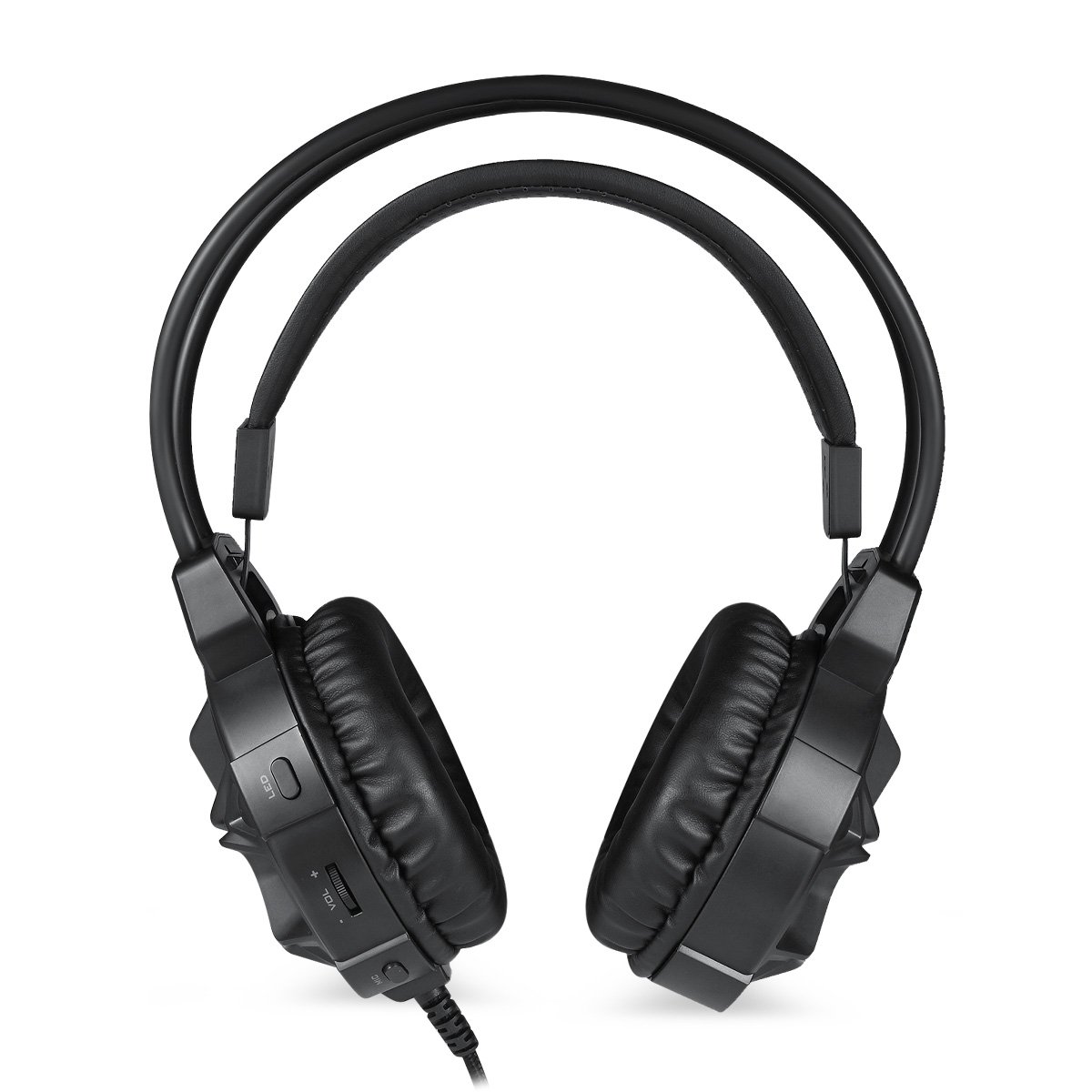 Gaming Headset, EasySMX COOL 2000 Over Ear Stereo Gaming Headphone with Mic and Volume Control, Y Splitter Cable, for PC/MAC/NEW Xbox One/PS4/Smartphone/Nintendo Switch (Black and Red)