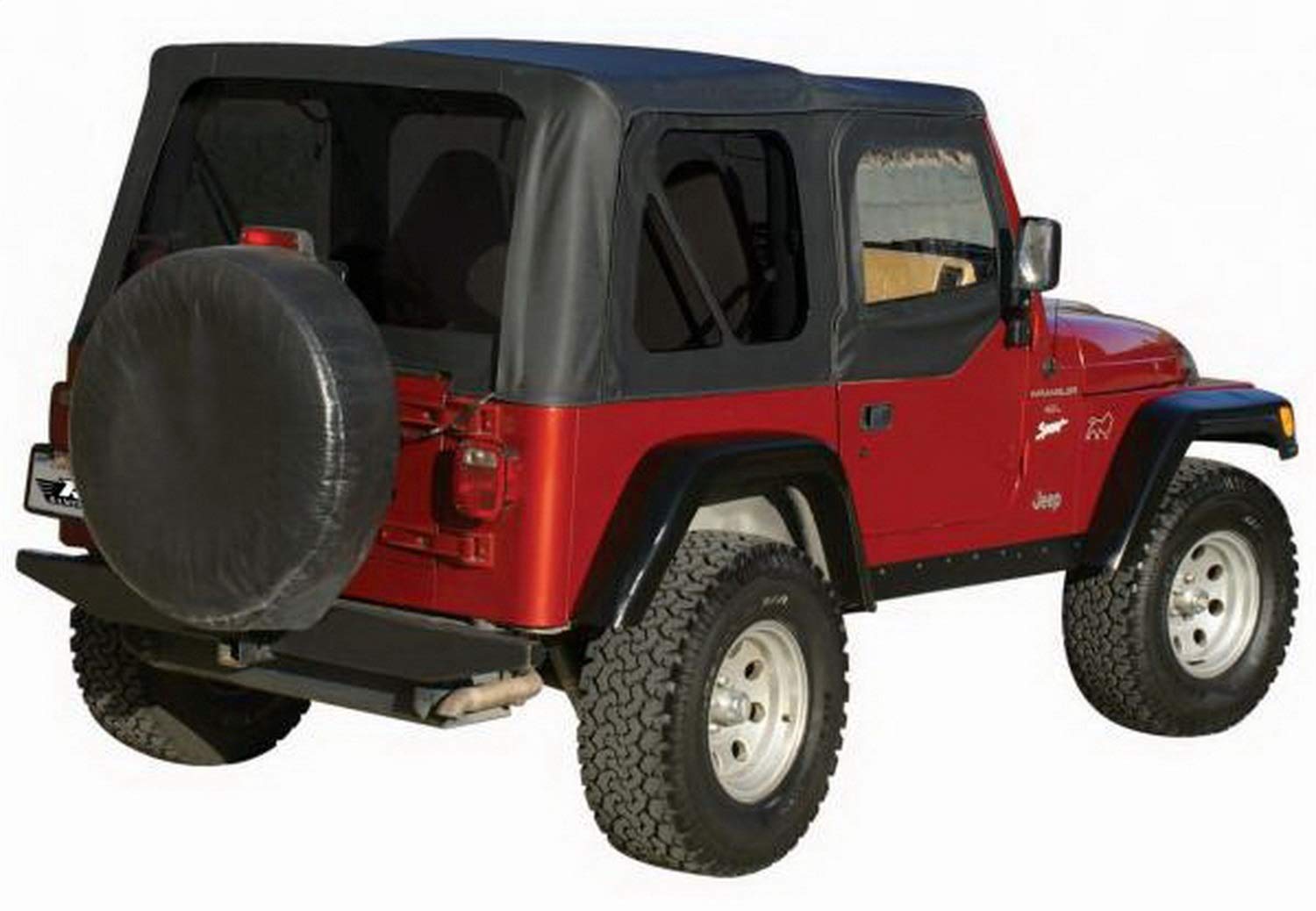Amazon.com: RAMPAGE PRODUCTS 99535 Factory Replacement Soft Top for 1997-2006  Jeep Wrangler TJ with Door Skins, Black Diamond w/Tint Windows: Automotive