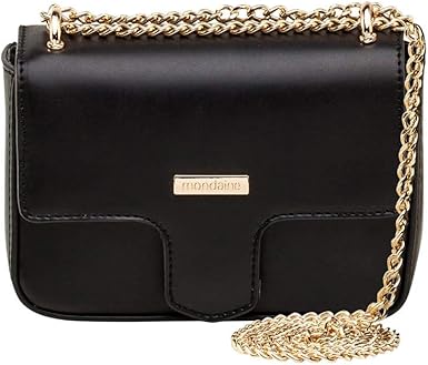 Bolsa preta pequena com alça de corrente Clearance