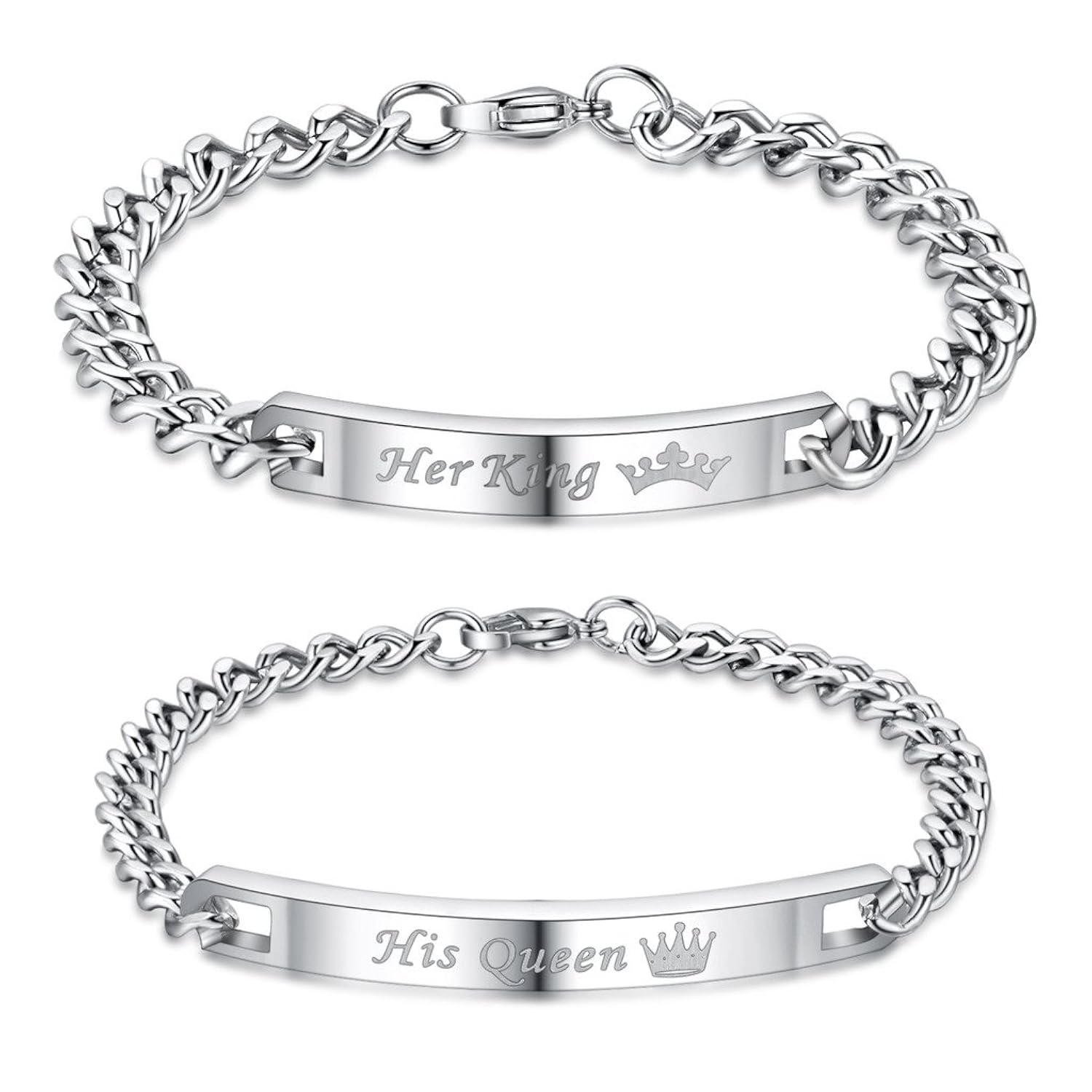 COAI® His Queen Her King Un Par de Pulseras de Parejas con