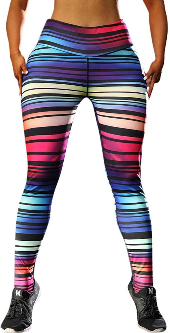 striped legging pants