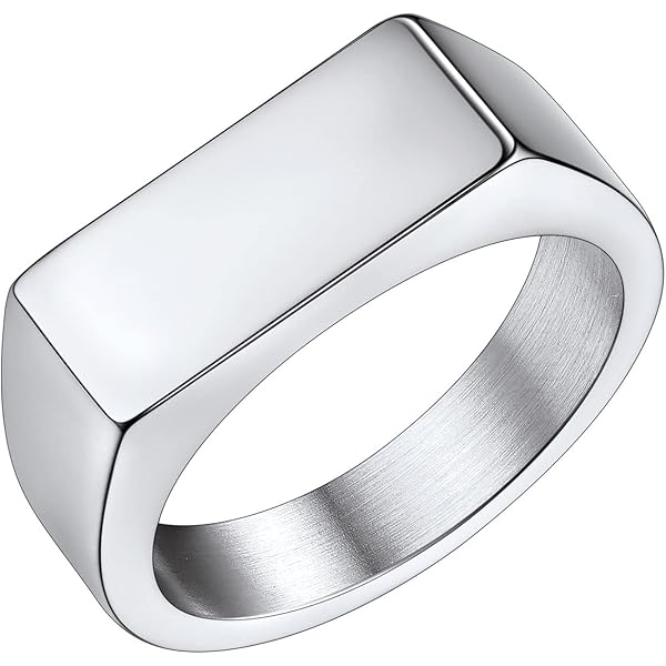 Stainless Steel Finish Purity Ring Carved I Feel You Even When I