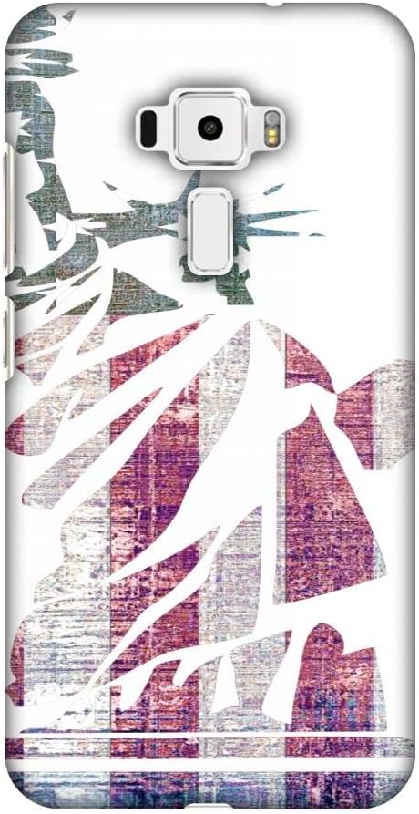 AMZER Slim Designer Snap On Hard Case for Asus Zenfone 3 ZE520KL - Statue of Liberty- USA Flag