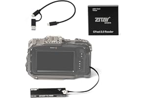 ZITAY CFAST to SSD Adapter Converter with Card Reader, Compatible for Canon XC15, XC10, C700, BMD BMPCC 4K, 6K, ZCAME 2, Red 