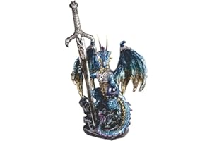 George S. Chen Imports Dragon Statue with Medieval Dragon Sword Letter Opener Collectible Dragon Figurine Fantasy Medieval Dragon Décor (71979, Standard)