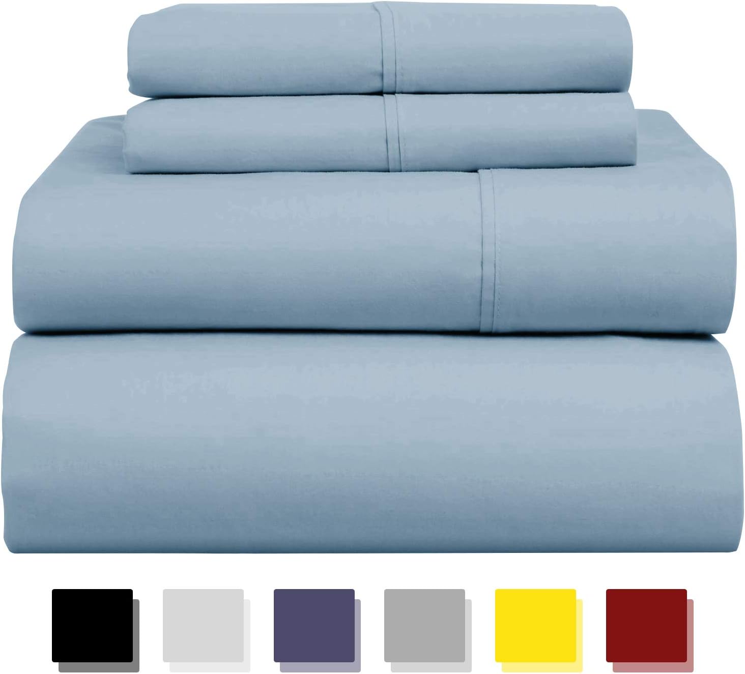 1000ThreadCount 100 Pure Cotton Bed Sheets 4 Pc