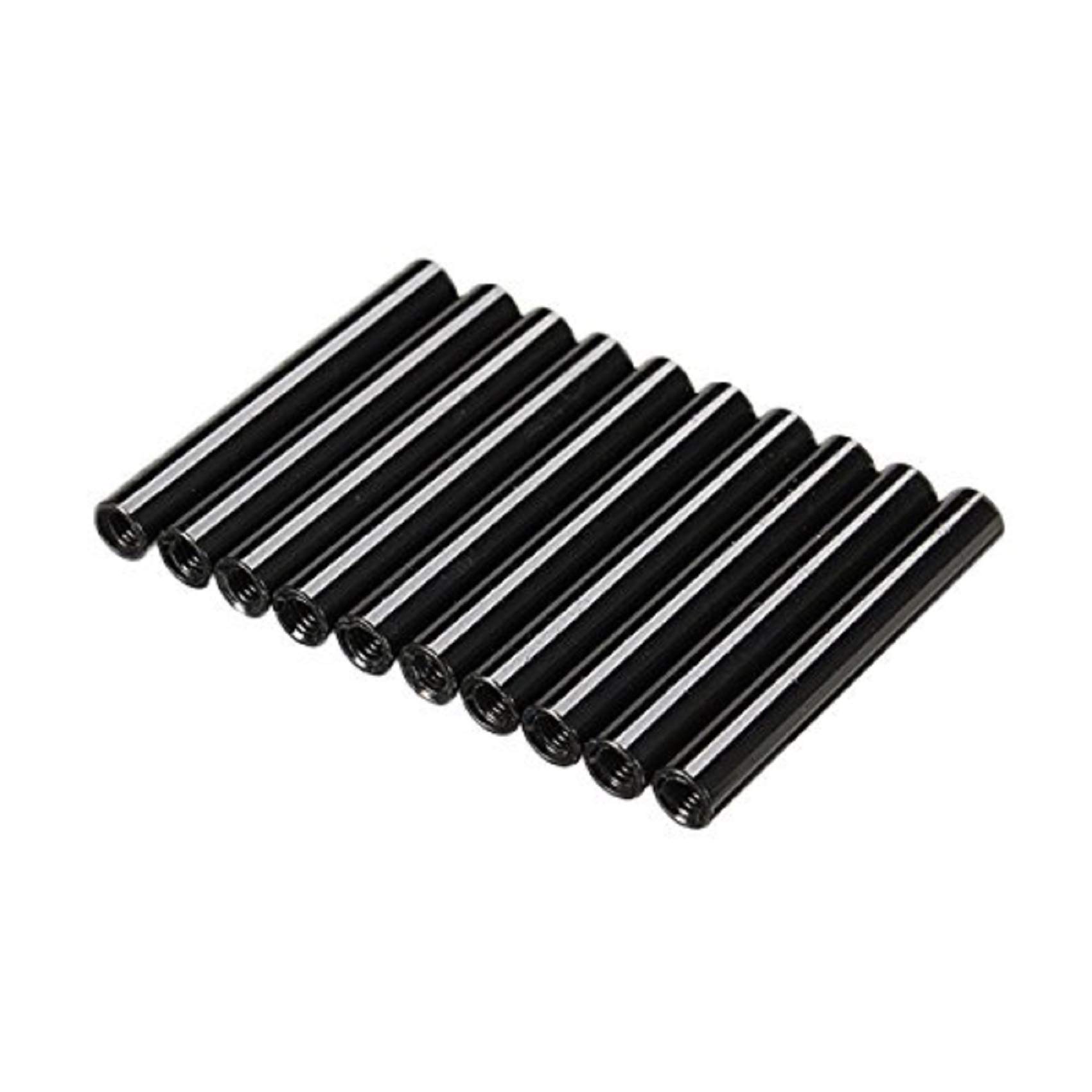 ChaRLes M3AR2 M3 Aluminum Alloy Standoff Studs 8-35mm Black Round PCB Board Spacers Standoffs 10pcs - 30mm