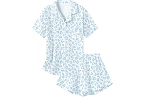 Schbbbta Girls Pajamas Set 2 Piece Button Down Pjs Soft Ruffle Sleepwear Loungewear