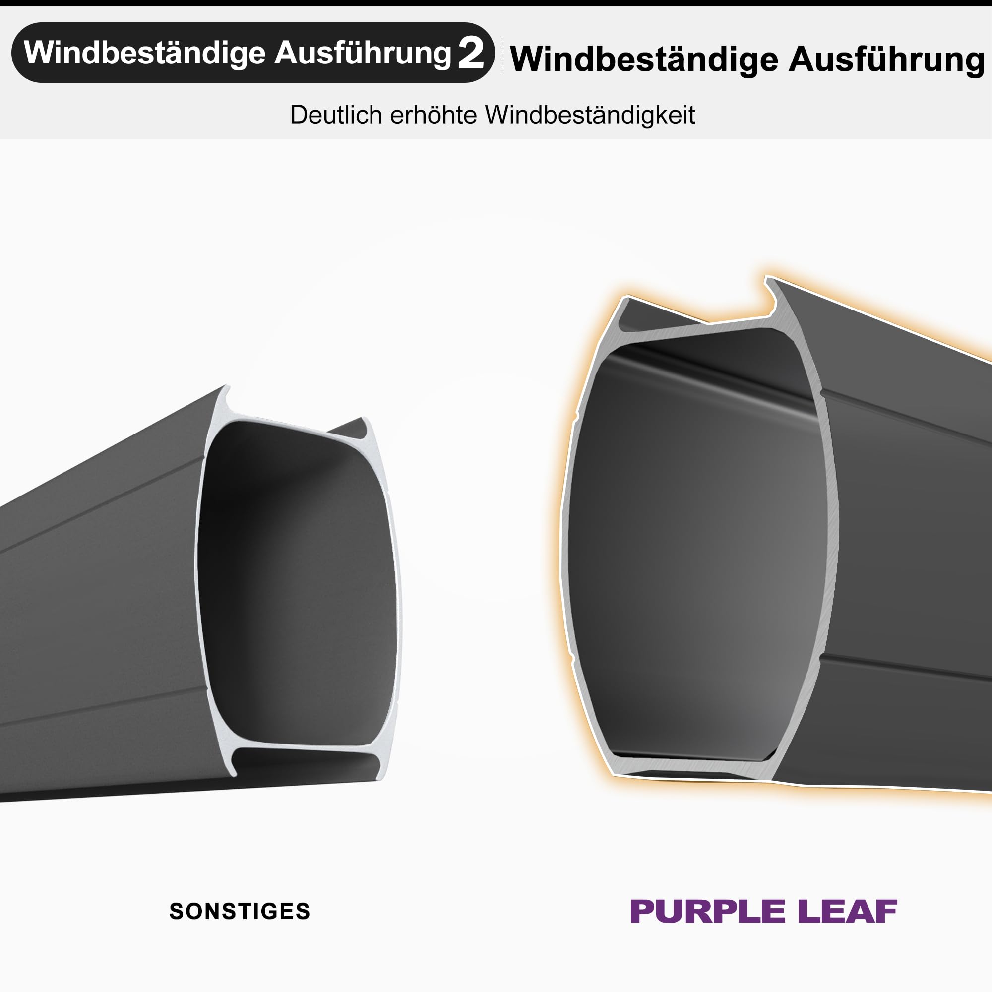 PURPLE LEAF Sonnenschirm Rechteckig 300 x 400 cm Ampelschirm Groß 360°Rotation, Gartenschirm mit kurbel Doppeldach, Marktschirm Wasserabweisend Windfest für Garden Deck Schwimmbad, Grau 3