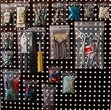75 - MixedTriple Thick ZipL.Clear Bags(w/HangHoles)for Peg Board Organization etc.
