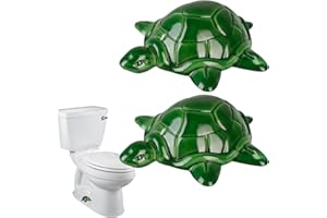 BEEPOW 2PCS Toilet Floor Bolt Caps, Ceramic Sea Turtle Toilet Bolt Caps Cute Bathroom Decor, Fun Turtle Themed Gadgets for The Toilet Easy installation Toilet Replacement Parts