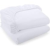 Utopia Bedding Twin XL Fitted Sheets - Bulk Pack of 2 Bottom Sheets - Soft Brushed Microfiber - Deep Pockets - Shrinkage & Fade Resistant - Easy Care (Twin XL, White)