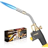 DOMINOX Propane Torch Head, High Intensity Trigger Start Gas Torch (DM-022) | Propane Torch for Propane and MAPP Gas, MAPP Gas Torch for Starting Firewood and Campfires, Soldering, Brazing, Torch Only