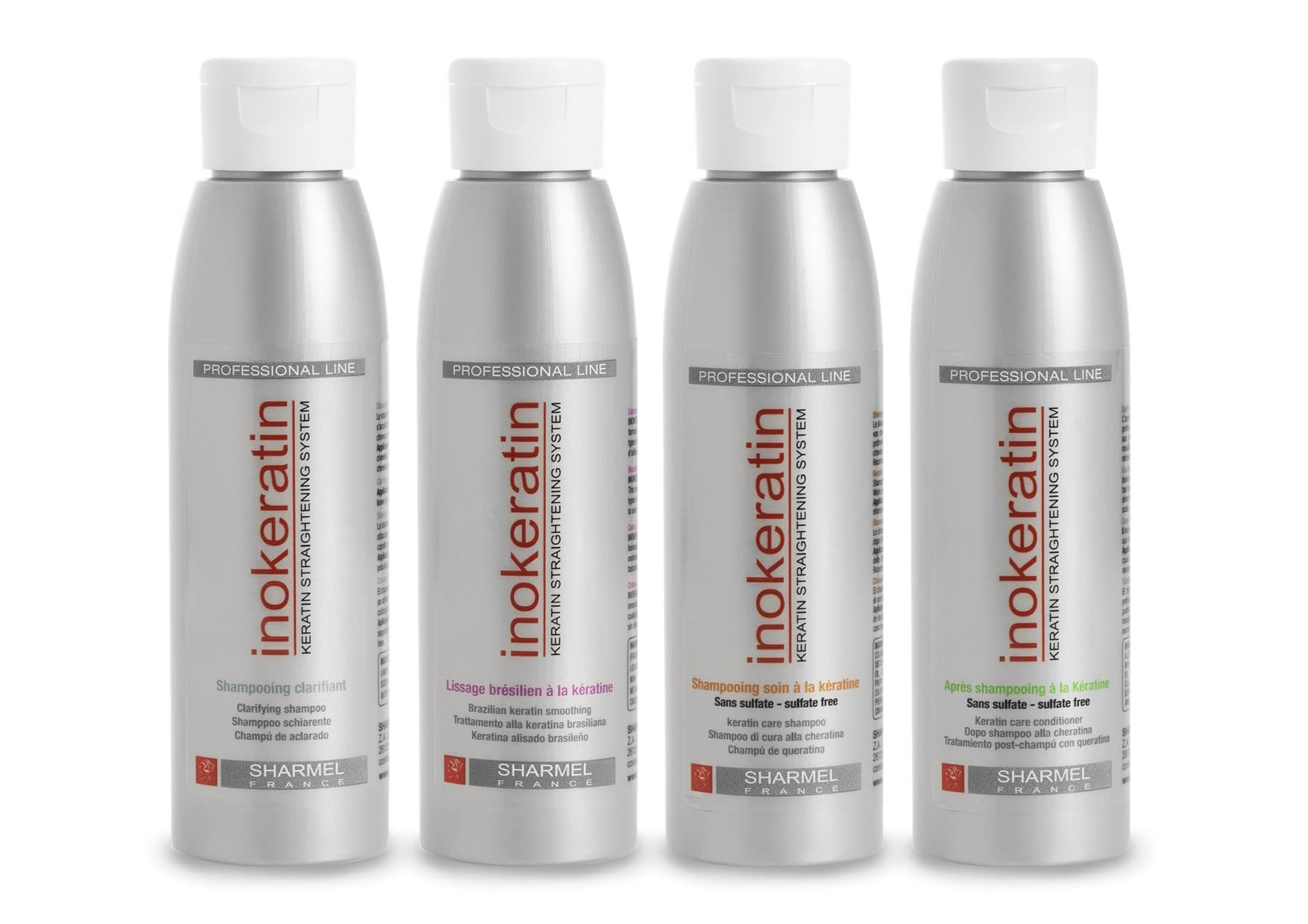 Inokeratin Brazilian Straightening Kit + Shampoo + Conditioner - 450mL - With Keratin and Argan oil - Formaldehyde-free