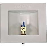 Eastman 1/2 Inch PEX Connection x 1/4 Inch OD Compression Ice Maker Outlet Box, Quarter Turn Ball Valve, Pre-Assembled, 60233