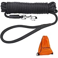 Lynxking Check Cord Dog Lead Long Dog Leash Training Tracking Line with Comfortable Handle Heavy Duty Puppy Rope Lead…