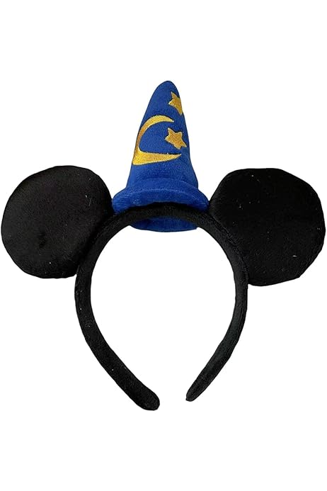 Mickey Ears DIY Headband Black/Silver No-Bow Design For Disney