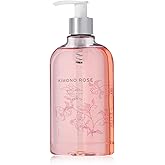 Thymes Body Wash with Pump - Liquid Soap for Bath and Shower - Body Soap - Skin Care - Scented Soap with Notes of Rose, Peony, Jasmine, Clementine, Black Currant, & Vanilla (Kimono Rose, 9.25 fl oz)