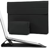 HYZUO 15-16 Inch Laptop Sleeve Case with Stand Feature for MacBook Pro 16 M4/M3/M2/M1 Pro/Max 2025-2019, XPS 15, MacBook Pro 15 2015-2012, Samsung Galaxy Book Flex/Pro 15, Black