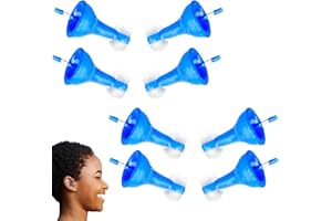 DIAMELEO Innovative Inflatable Earplugs,Noise Cancelling Silicone Waterproof Ear Plugs,Ultra-Comfy Reusable Noise-Reducing Earplugs,for Sleep, Deep Focus, Travel, Noise Sensitivity (4)