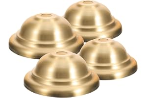 Baluue 4pcs Brass Ceiling Light Canopy Plate Lamp Base Decorative Pendant Lamp Cover for Chandelier