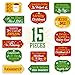 Christmas Photo Booth Props By PartyGraphix - European Made Christmas Party Supplies - Christmas Party Decorations - Easy To Assemble Selfie Props Christmas Kit Includes 15 Pieces