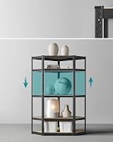 SONGMICS Corner Shelf 5-Tier Heavy Duty Shelving 875 kg Ink Black Beige view 2